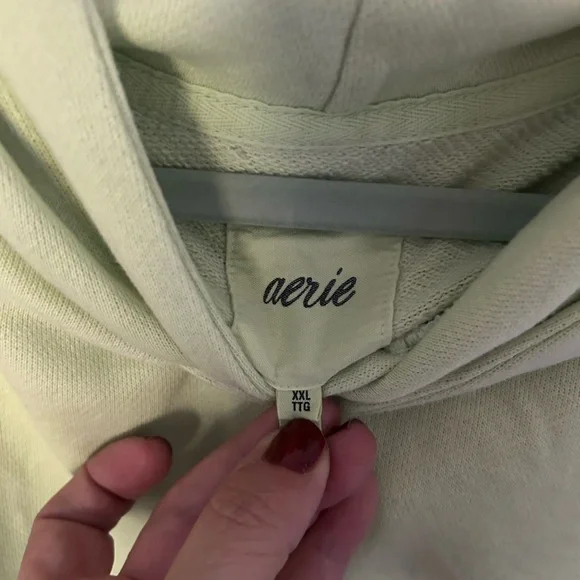 Aerie Light Green Cowl Neck Sweater - Picture 3 of 8